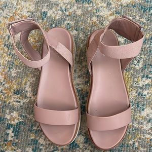 Aldo - Pink cork platform sandals